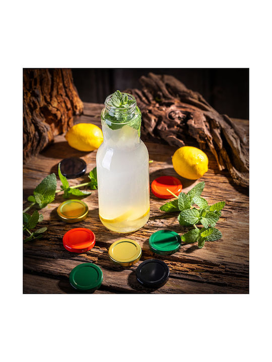 Kadax Glass Water Bottle With Screw Lid Transparent 1000ml