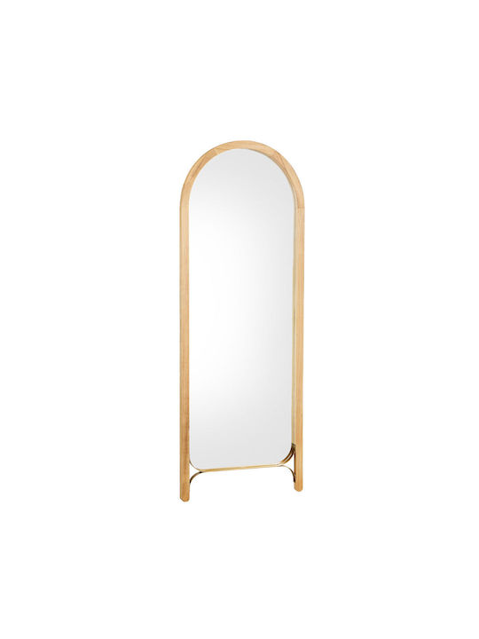 Liberta Spetses Wandspiegel Ganzkörper mit Beige Hölzernes Rahmen 182x66cm 1Stück