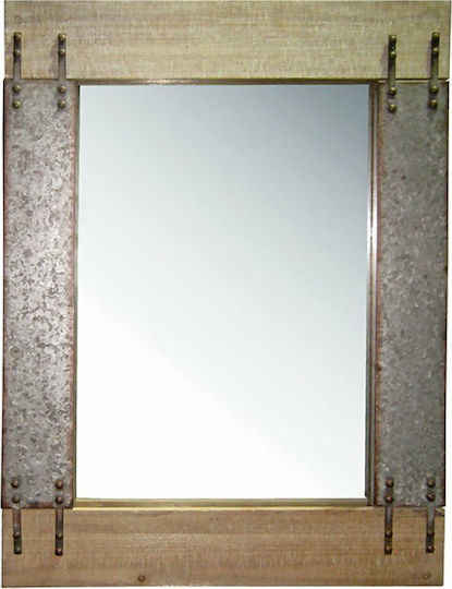 Zaros ID154 20489 Καθρέπτης Ορθογώνιος Καφέ 74x56cm Zaros ID154 20489 Καθρέπτης Ορθογώνιος Καφέ 74x56cm