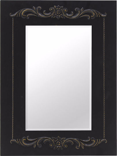 Inart 3-95-879-0001 Wandspiegel Rechteckig Schwarze 80x60cm Inart 3-95-879-0001 Wandspiegel Rechteckig Schwarze 80x60cm