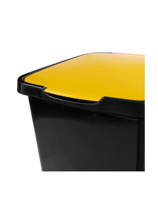 Kadax Coș de Gunoi Plastic cu Pedală Galben 45l