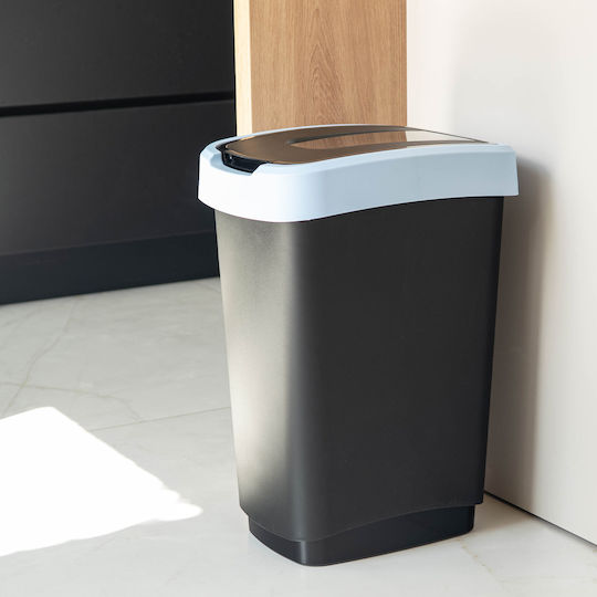 Kadax Coș de Gunoi Plastic Negru 25l
