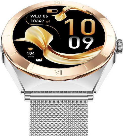 Ksix Lya Smartwatch με Παλμογράφο (Ασημί)