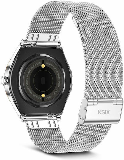Ksix Lya Smartwatch με Παλμογράφο (Ασημί)