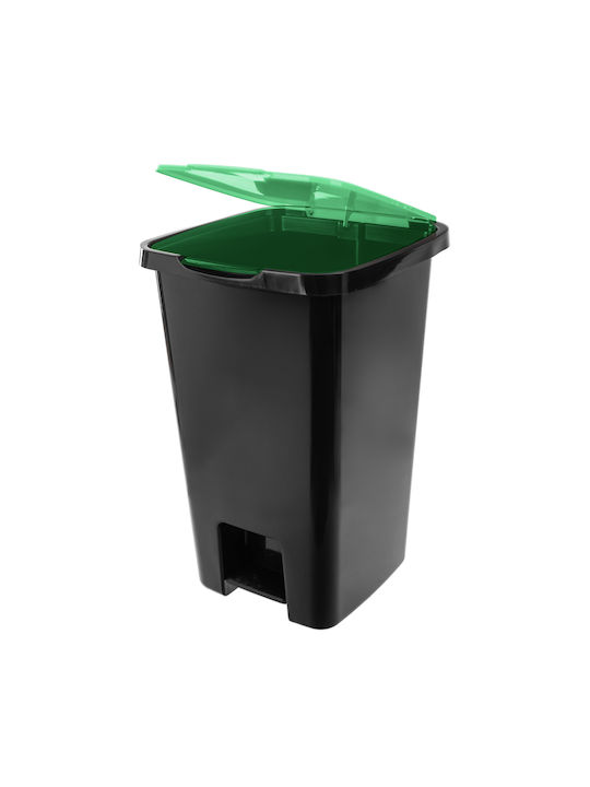 Kadax Kadax Kunststoff Mülleimer mit Pedal Grüner 45lt