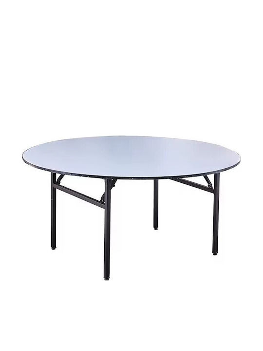 Tisch Zusammenklappbar Noel Round Weiß 120x120x75cm