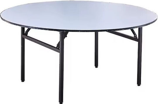 Tisch Verpflegung Noel Round Zusammenklappbar 120x120x75cm Weiß