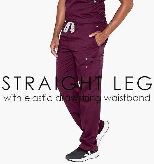 Barco Male Medical Pants Burgundy