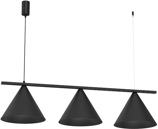Eko Light Lustră Suspendată Negru