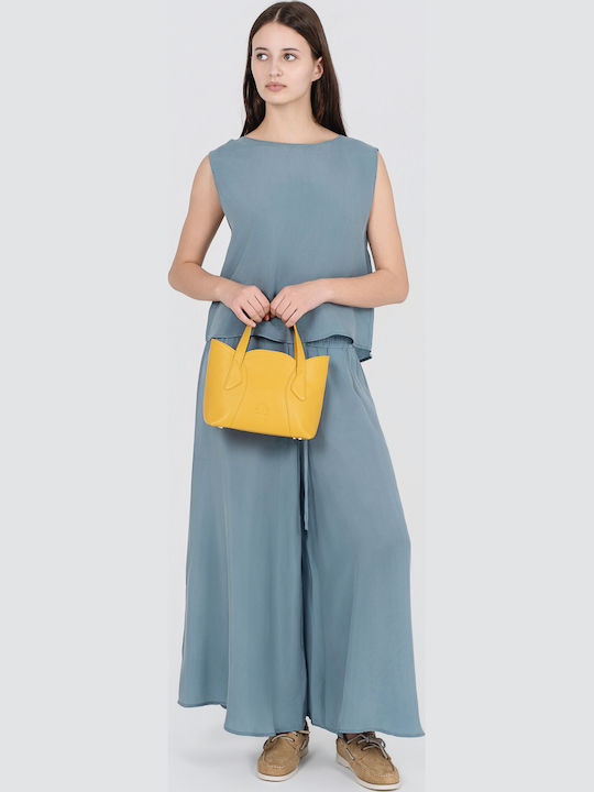 Γυναικείο Crop Top Αμάνικο Dusty Blue