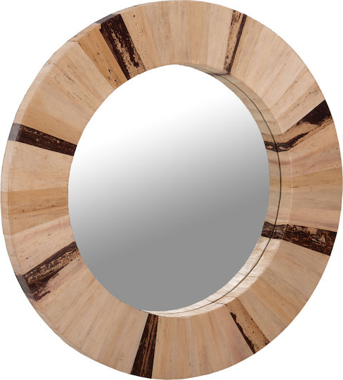 HomeMarkt HM7837 Καθρέπτης Καφέ Διαμέτρου 60cm HomeMarkt HM7837 Καθρέπτης Καφέ Διαμέτρου 60cm