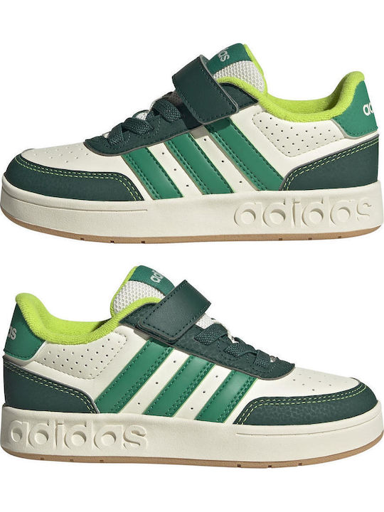 BREAKBASE Παιδικά Sneakers με Σκρατς Λευκά