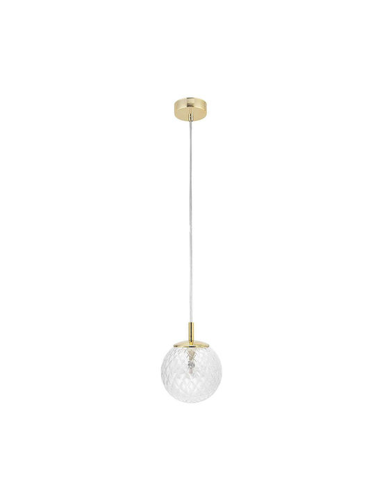 TK Lighting Cadix Hängelampe Gold Kugel mit Fassung G9 21cm.