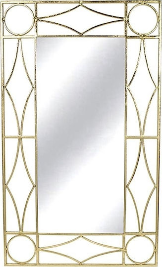 Inart Правоъгълен Златист Огледалo 102x60см