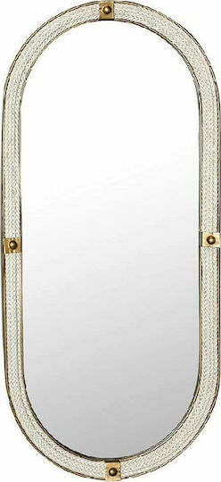 Espiel AFT116 Καθρέπτης Οβάλ Χρυσός 80x35.5cm