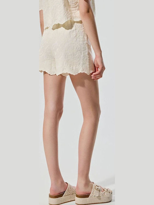 Women's High Waist Shorts Ivory