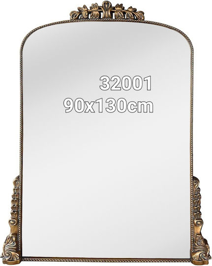 Besty Decor 32001 Καθρέπτης Ολόσωμος Τοξωτός Χρυσός 130x90cm