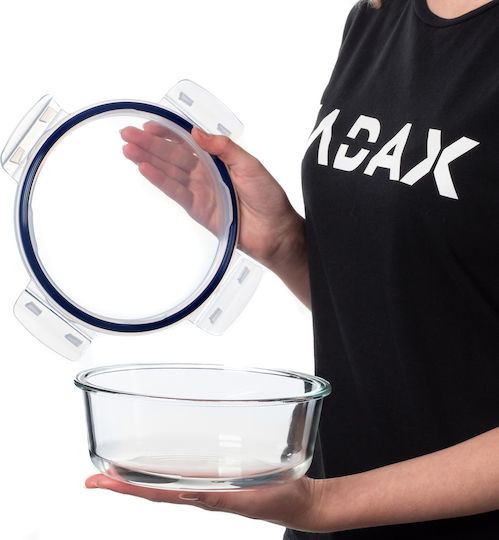 Kadax Set Mittagsboxen Glas Transparent 3 Stücke