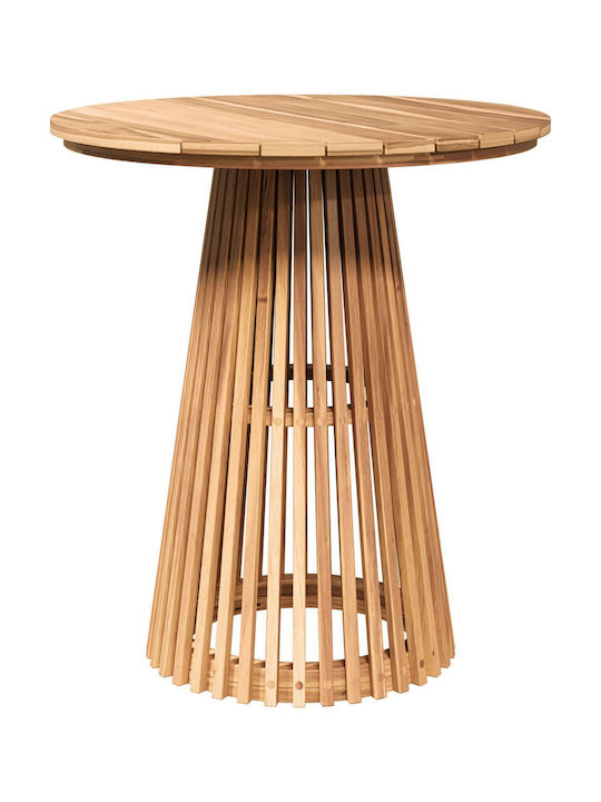 Garden & Terrace Table for Small Outdoor Spaces from Teak Brown 70x70x75cm