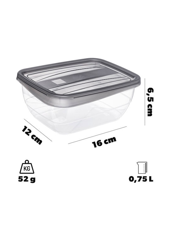 Curver Δοχείο Φαγητού Πλαστικό Γκρι 750ml