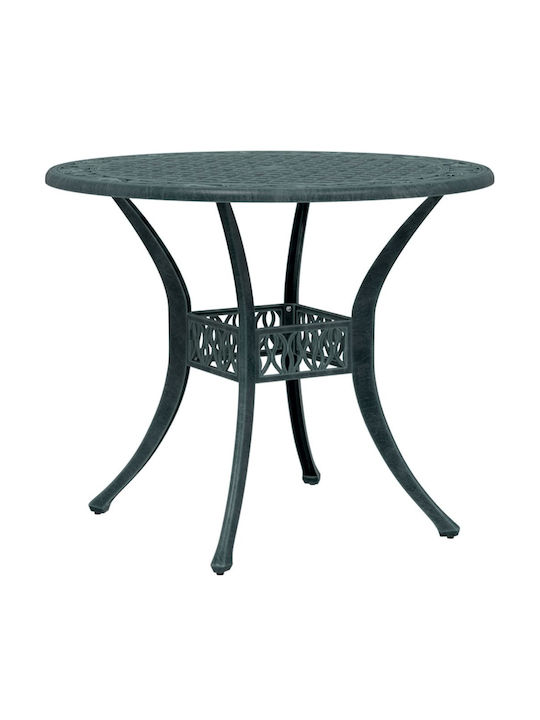 Garten- und Terrassentisch aus Aluminium Grünes 90x90x75cm