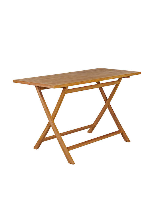 Outdoor Table from Teak Foldable 125x60x75cm
