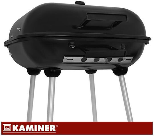 Kaminer Rostfreier Stahl Tragbarer Holzkohlegrill Mit einem Deckel 38.5x38.5cm