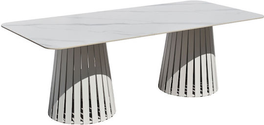 Τραπέζι Eurora 220x100x75 Λευκό Τραπέζι Eurora 220x100x75 Λευκό