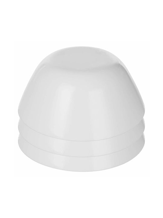 Kadax Servierschale Rund Glas Weiße mit Durchmesser 18cm 3Stücke
