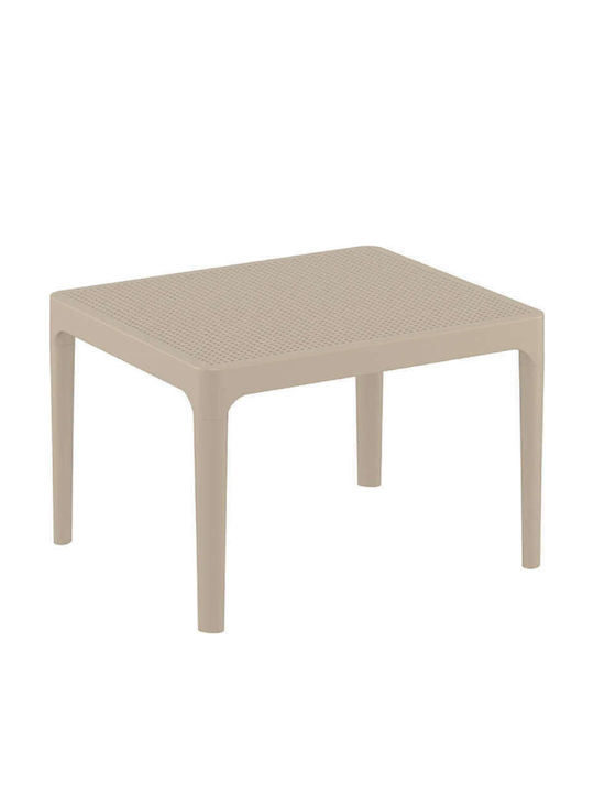Sky Sitting Room Outdoor Free Standing Polypropylene Table Taupe 60x50x40cm