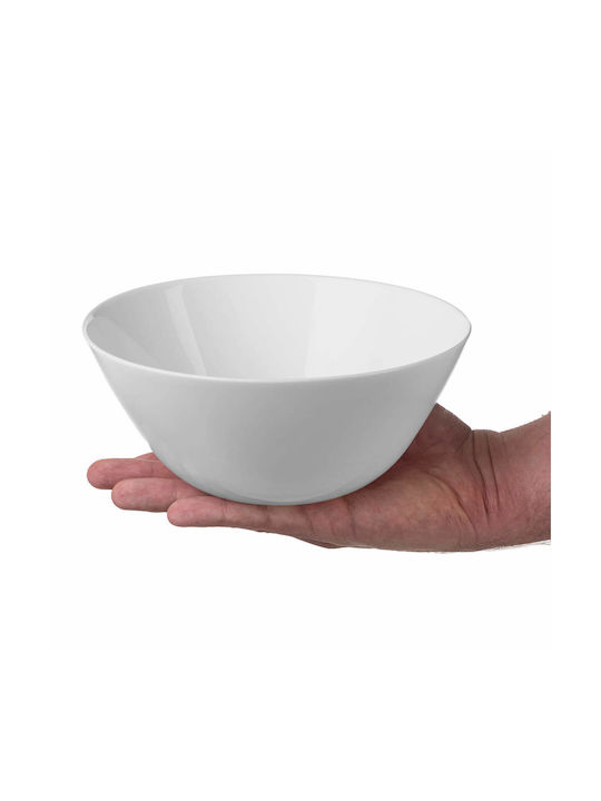 Kadax Servierschale Rund Glas Weiße mit Durchmesser 18cm 3Stücke