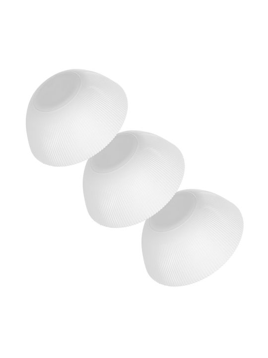 Kadax Kadax Servierschale Rund Glas Weiße mit Durchmesser 15,2 cm 3 Stück