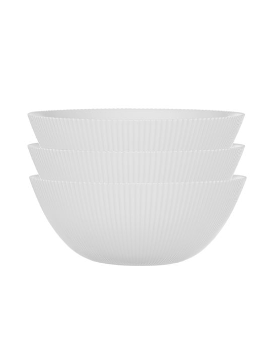 Kadax Kadax Servierschale Rund Glas Weiße mit Durchmesser 15,2 cm 3 Stück