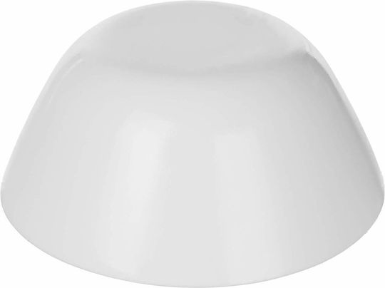 Kadax Round White Glass Serving Bowl with Diameter 18cm