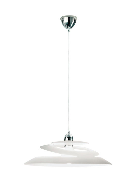 Fabas Luce Aragon Hängelampe Weiß mit Fassung E27 53x200cm.