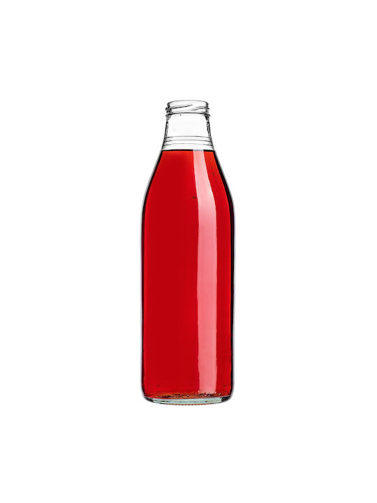 Kadax Glass Water Bottle With Screw Lid Transparent 1000ml