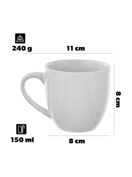Kadax Сет Чайник с Чаша Керамичен Бял 1000ml 15 Броя