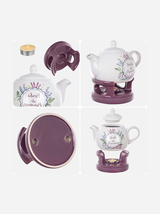 Kadax Сет Чайник Керамичен Бял 1000ml 15 Броя