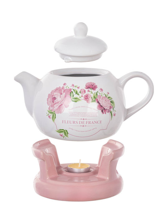 Kadax Ceramic Pink Teapot 1000ml