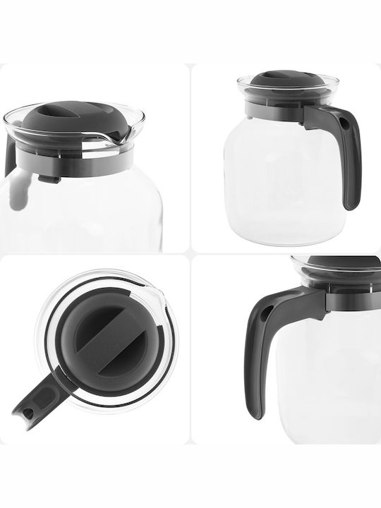 Kadax Glas Teekanne Grau 1500ml