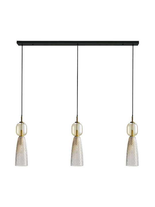 Zambelis Lights Κρεμαστό Φωτιστικό Κίτρινο LED Ράγα 105εκ.