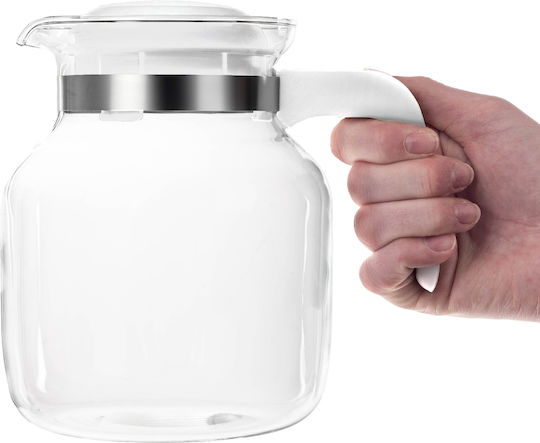 Kadax Τσαγιέρα Γυάλινη Λευκή 1500ml