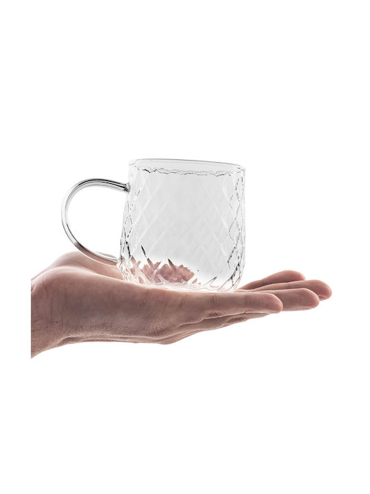 Kadax Glass Transparent Mug 350ml 6 Pieces