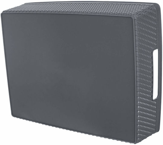 Kadax Καλάθι Αποθήκευσης Πλαστικό Γκρι 33x26cm