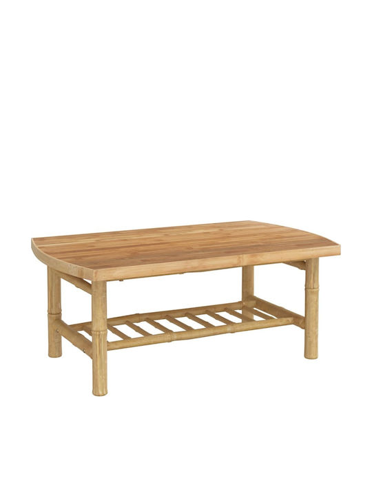 Garten- und Terrassentisch für Kleine Außenräume aus Bambus 90x55x37cm
