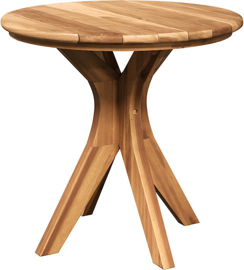 Garten- und Terrassentisch für Kleine Außenräume aus Teak Braune 55x51x51cm