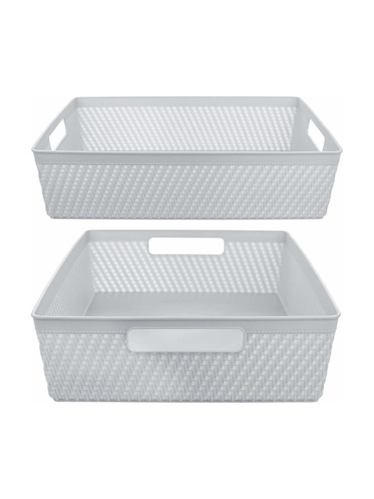 Kadax Plastic Gray Storage Basket 33x26cm