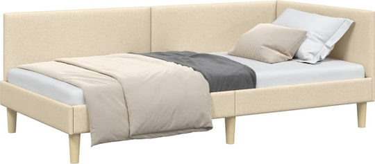 Pat Single Pentru Saltea 100x200cm Crem Pat Single Pentru Saltea 100x200cm Crem