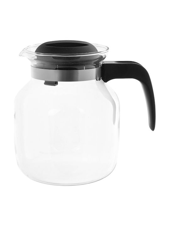 Kadax Τσαγιέρα Γυάλινη Μαύρη 1500ml