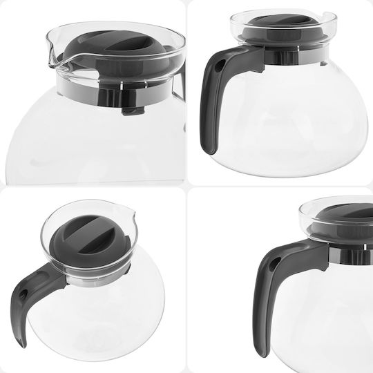 Kadax Чайник Стъклен Сив 1700ml